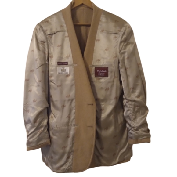 Vintage Jos A. Banks 100% Camel Hair  Premier Collection Jacket, Size: 4… - Picture 4 of 16